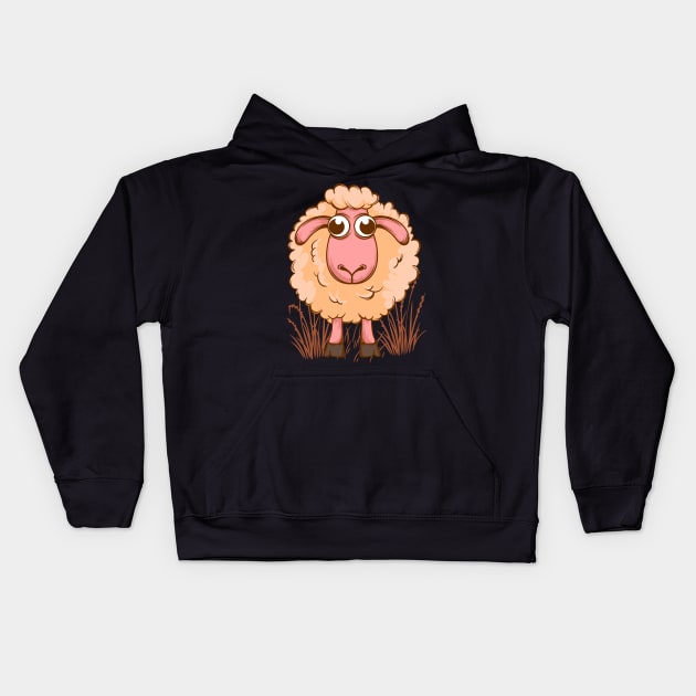 Funny Cute Sheep | Sheep Lover Gift Kids Hoodie by BadDesignCo